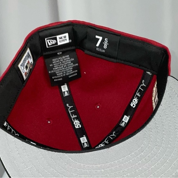 New 7 5/8 Houston 45s New Era 5950 Cooperstown Fitted Baseball Hat Cap - Picture 3 of 3